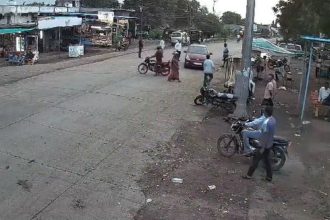 CCTV footage: Speeding car hits woman crossing road in Maharashtra’s Jalgaon