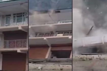 VIDEO Building collapses in Kullus Parvati River