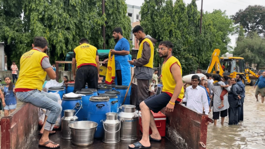 Vadodara flood crisis: BAPS volunteers assist victims by distributing meals, essentials