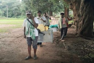 Villagers were forced to carry dead bodies on shoulders for