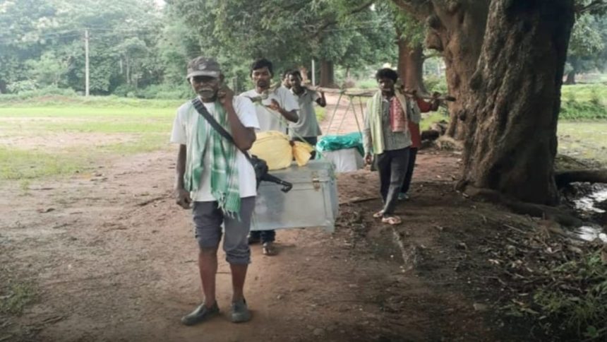 Villagers were forced to carry dead bodies on shoulders for