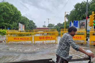 Heavy rainfall in Delhi leaves several areas waterlogged, causes traffic snarls