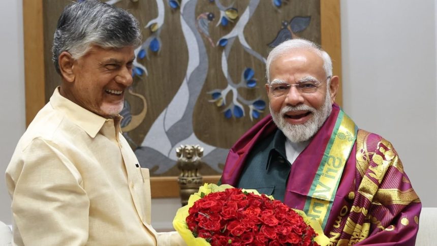 Andhra CM Naidu Meets PM Modi, seeks early release of funds for Polavaram project