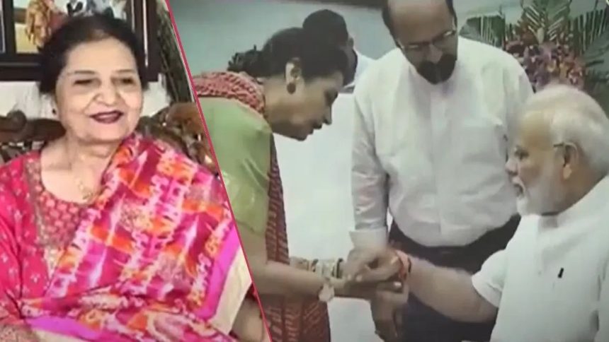 Who is Qamar Sheikh, PM Modi’s Pakistan-origin sister tying him rakhi for 30 years