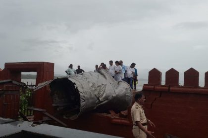 35-foot Shivaji statue, unveiled by PM in December, comes crashing down; Opp hits out at govt