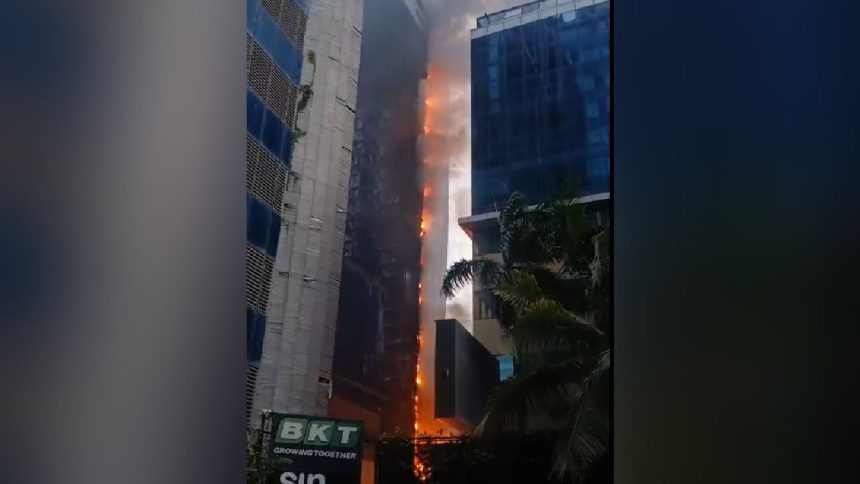 Major fire breaks out in Mumbai’s Times Tower, 8 fire tenders rushed | VIDEO