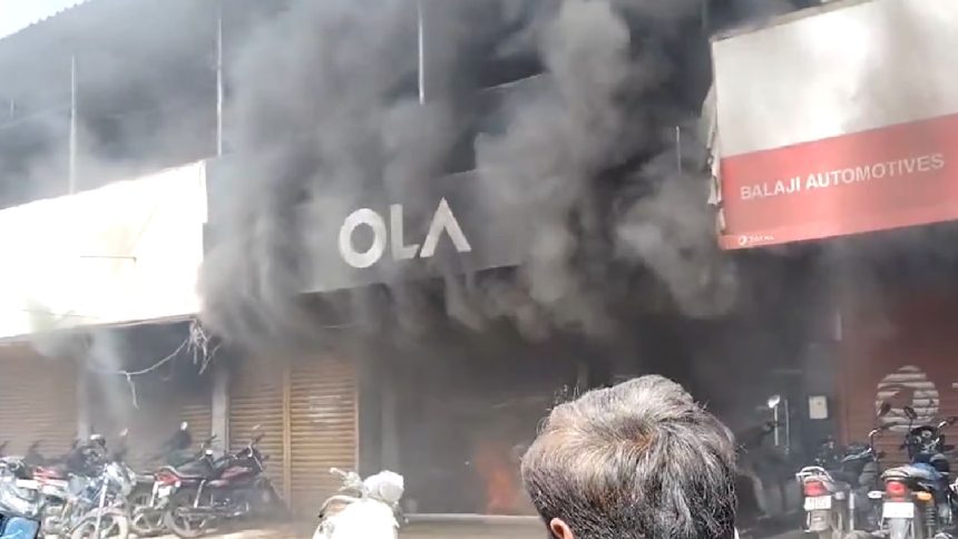 VIDEO: E-scooter customer sets Ola Electric showroom on fire in Karnataka