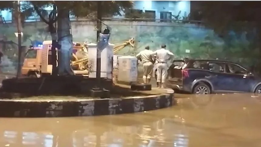 Bank manager, cashier die after SUV gets submerged in flooded underpass in Faridabad