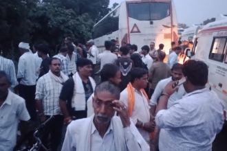 12 killed in collision between bus and car in Uttar Pradesh’s Hathras